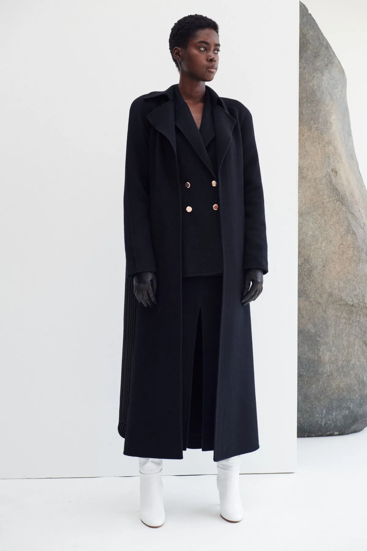 Lloyd Blazer in Black Double-Face Recycled Cashmere
