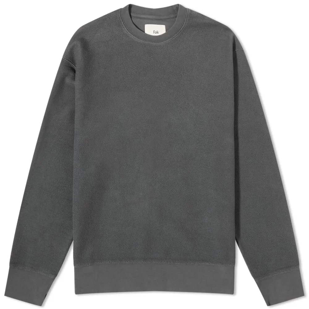 Loose Folk Sweatshirt with Reverse Print