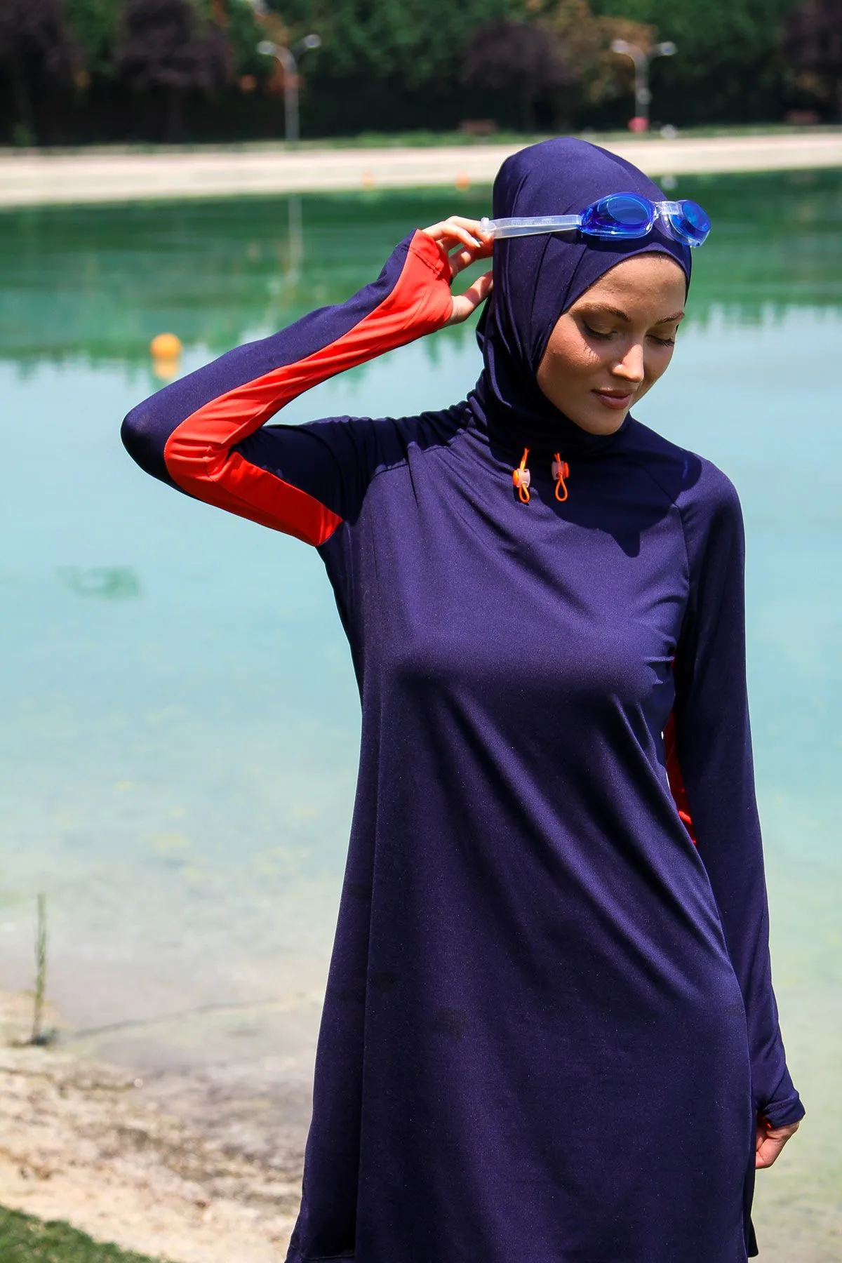 Lycra Navy Burkini Modest Swimwear M2231