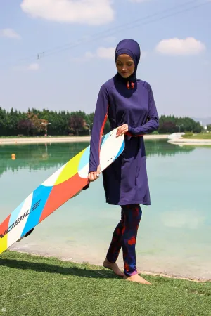 Lycra Navy Burkini Modest Swimwear M2231
