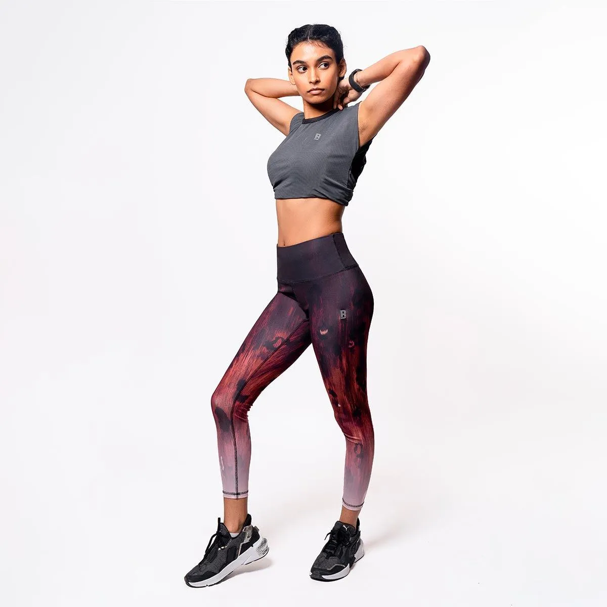 Magnum Opus High Waist Leggings - Garnet