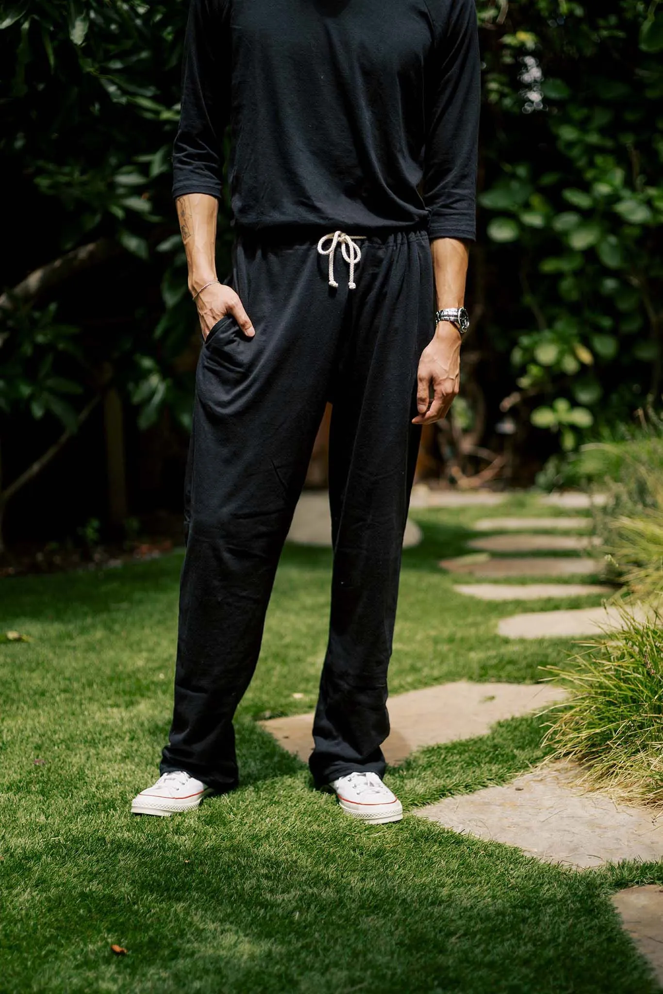 Men's Organic Lounge Pants in Black