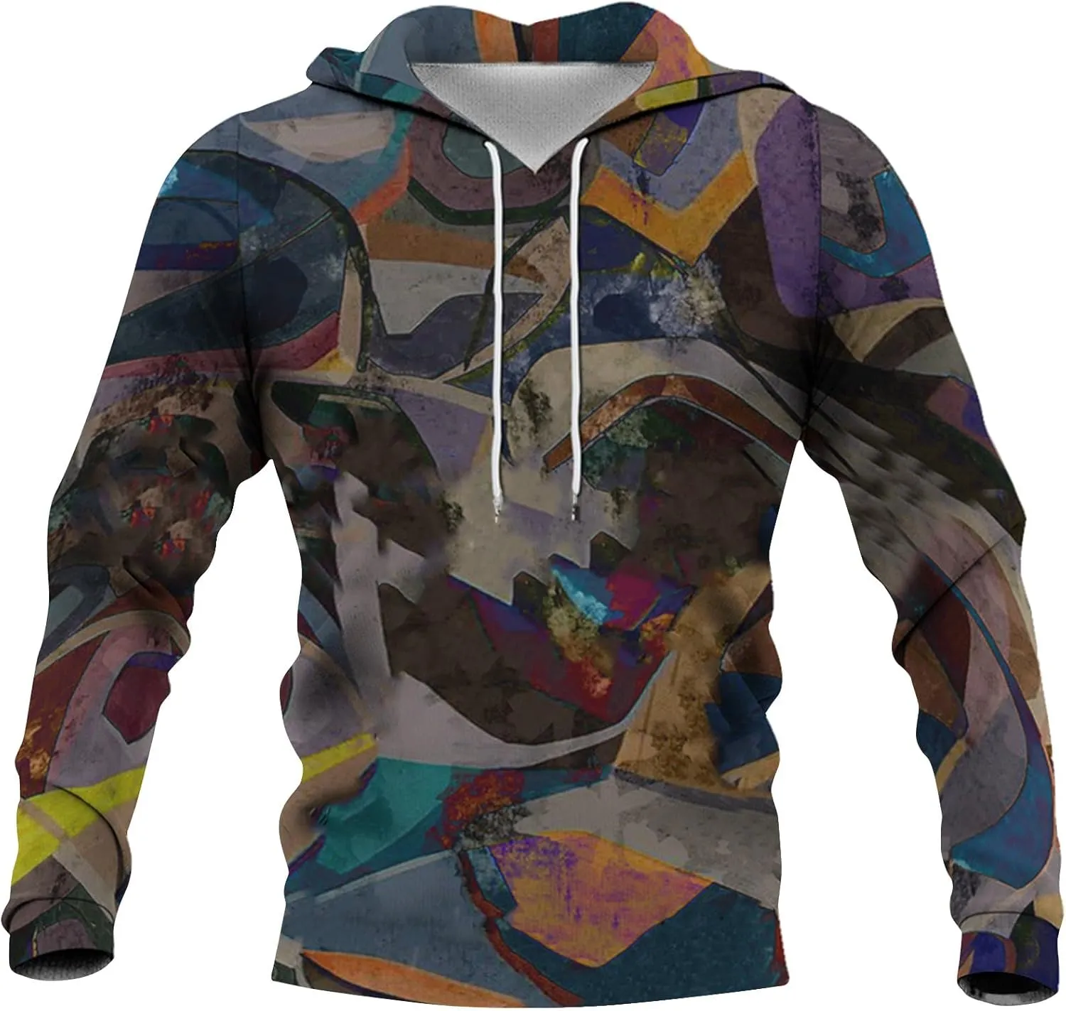 Men's Sweatshirt Plus Size Long Sleeve Hooded Pullover Printed 2024 Fashion Casual Loose Fit Hoodies