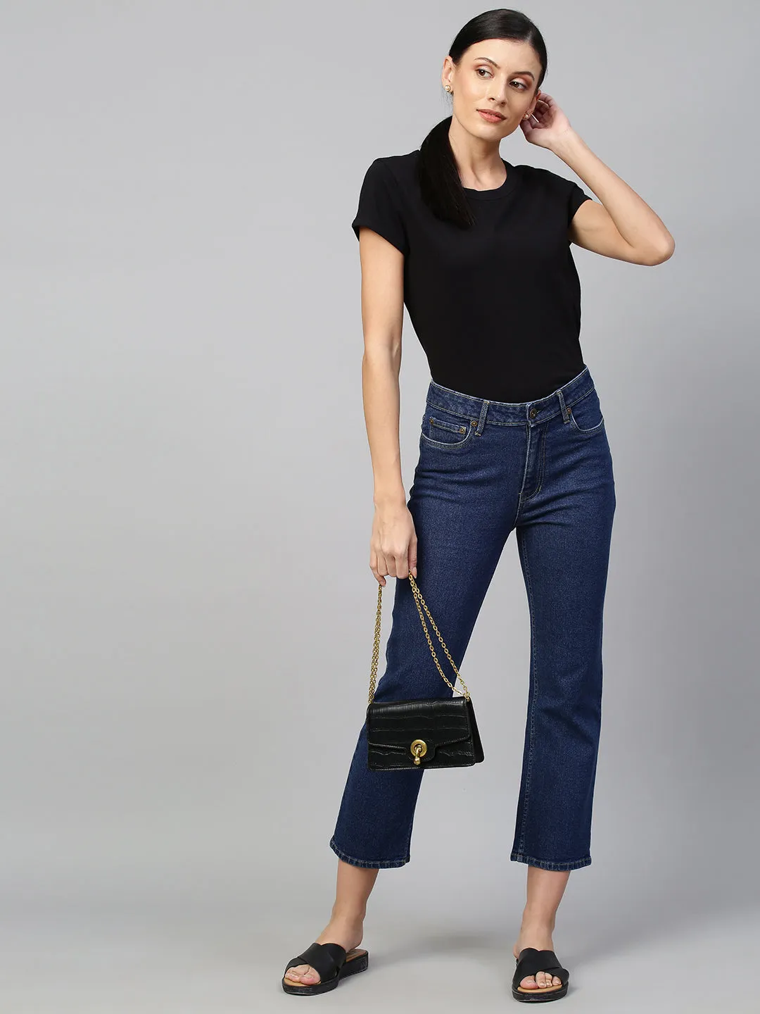 Mid Rise Classic Straight Fit Jeans