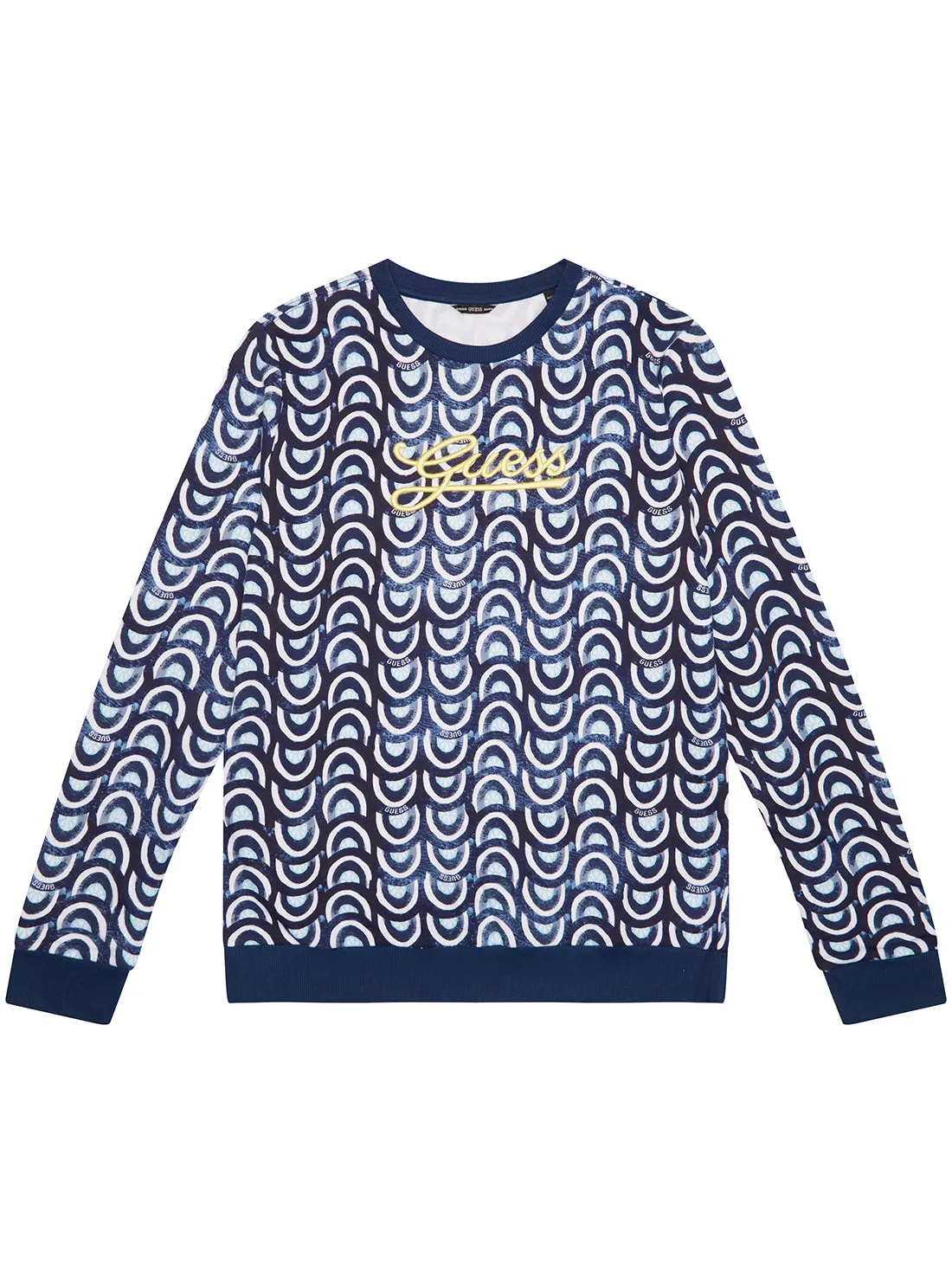 Navy Floral Tile Print Active Top (7-16)