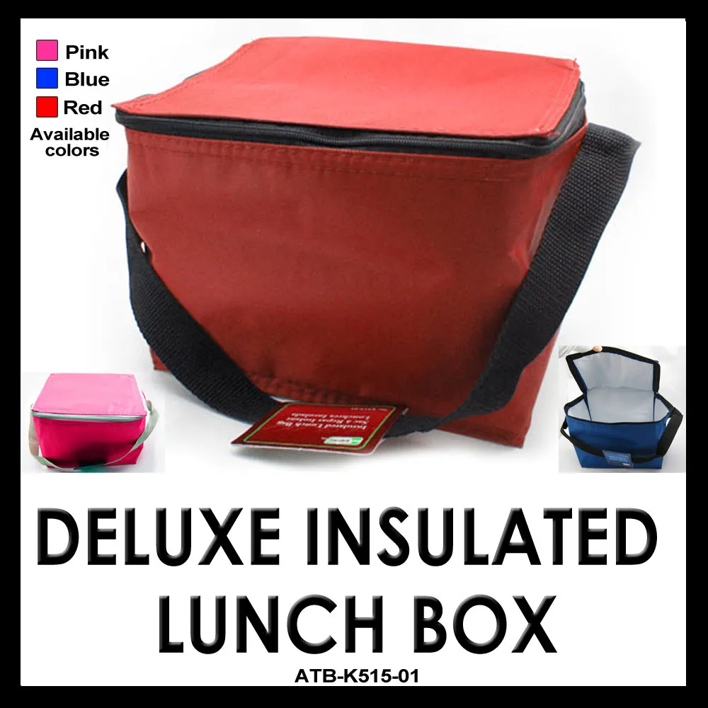 New Deluxe Insulated Lunch Bag Cooler Large Box Shoulder Strap Waterproof Tote !