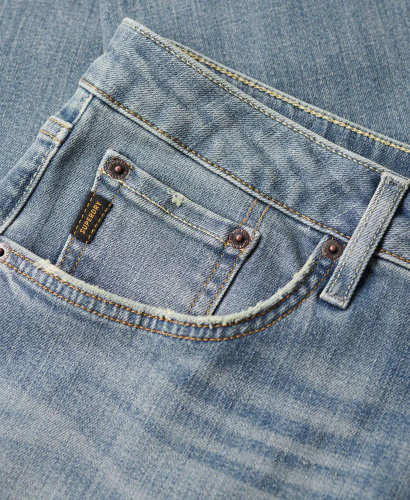 Organic Cotton Slim Straight Jeans - Hamilton Green Cast Dirty