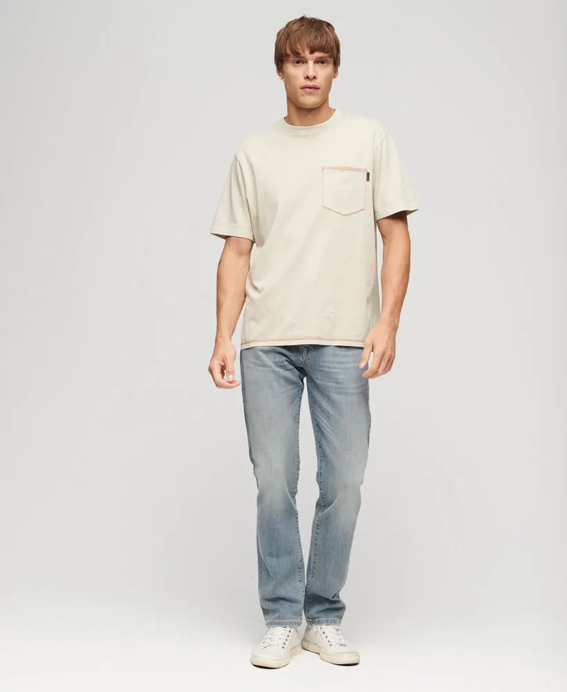 Organic Cotton Slim Straight Jeans - Hamilton Green Cast Dirty