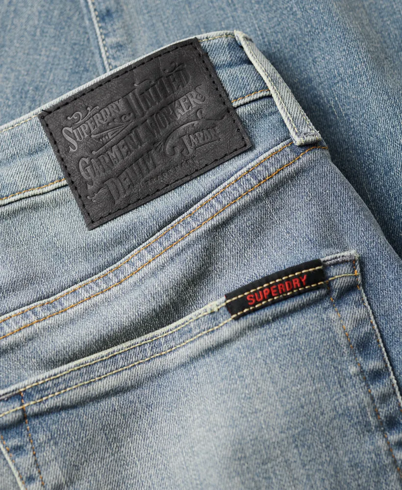 Organic Cotton Slim Straight Jeans - Hamilton Green Cast Dirty