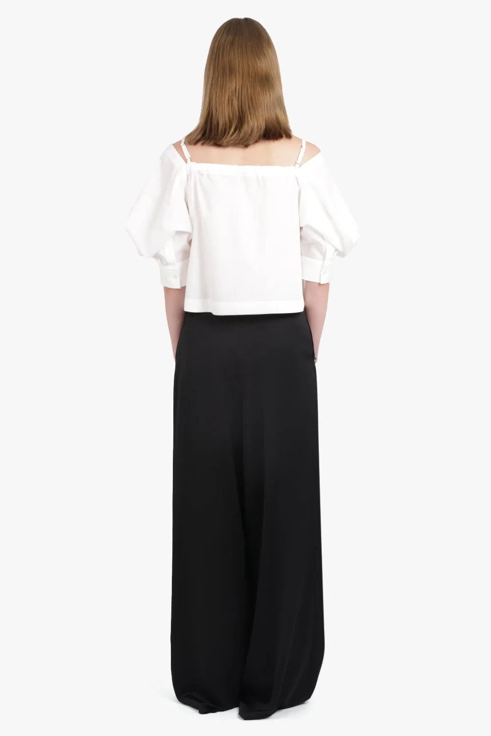 Pamplona Wide Leg Pant Cotton | Black