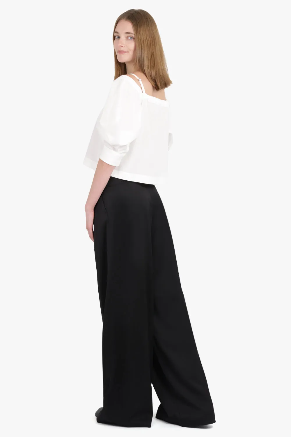 Pamplona Wide Leg Pant Cotton | Black