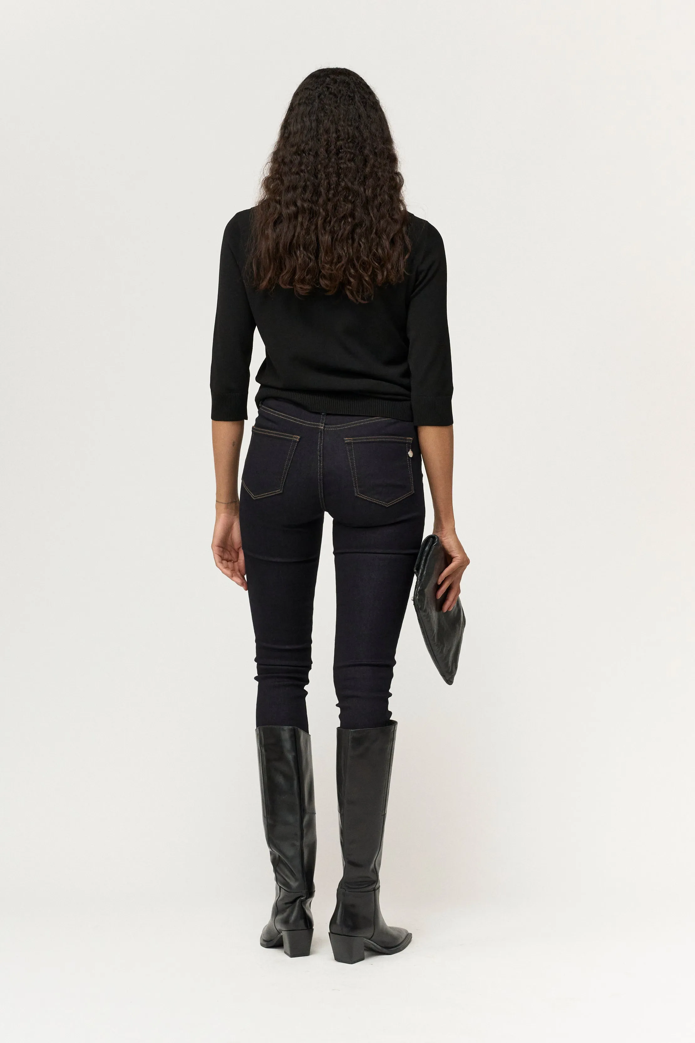 PD-Poline Cropped Jeans Wash Support Power Crude Indigo