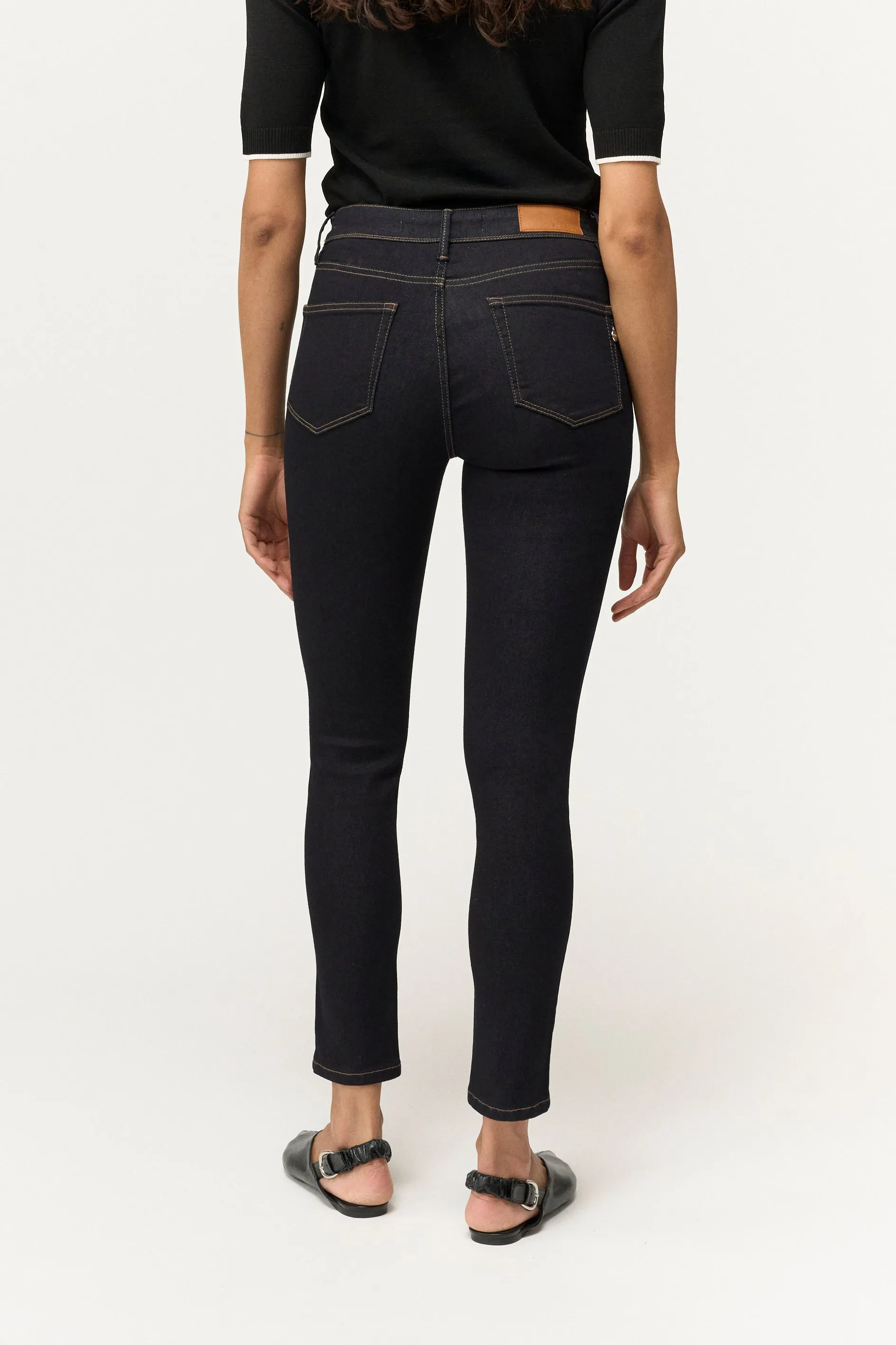 PD-Poline Cropped Jeans Wash Support Power Crude Indigo