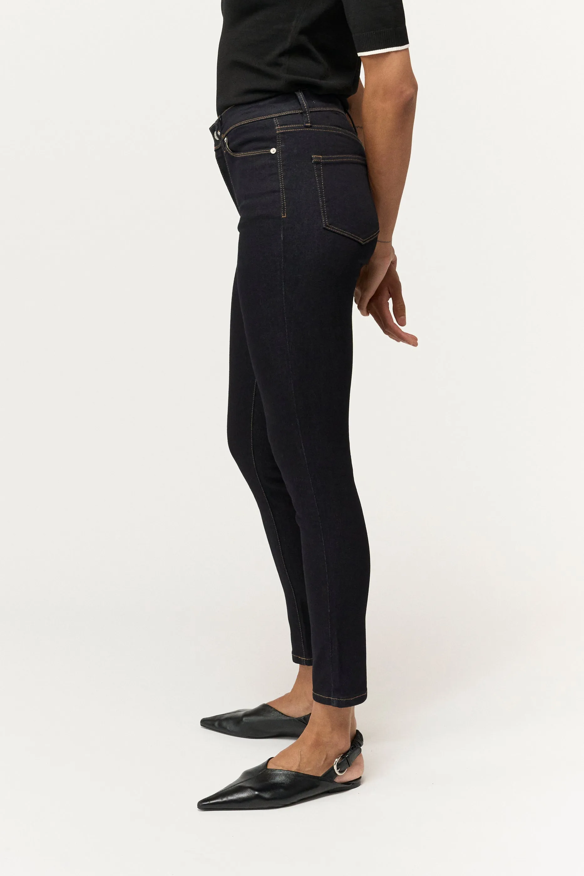 PD-Poline Cropped Jeans Wash Support Power Crude Indigo