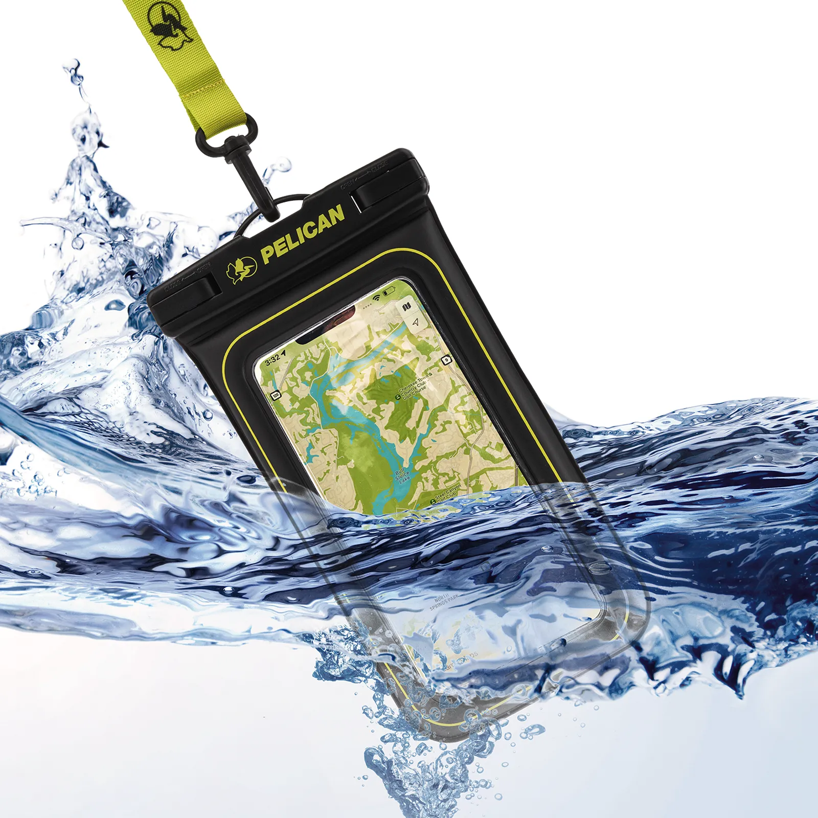 Pelican Marine Waterproof Floating Pouch - 4 Pack (Black / Yellow)