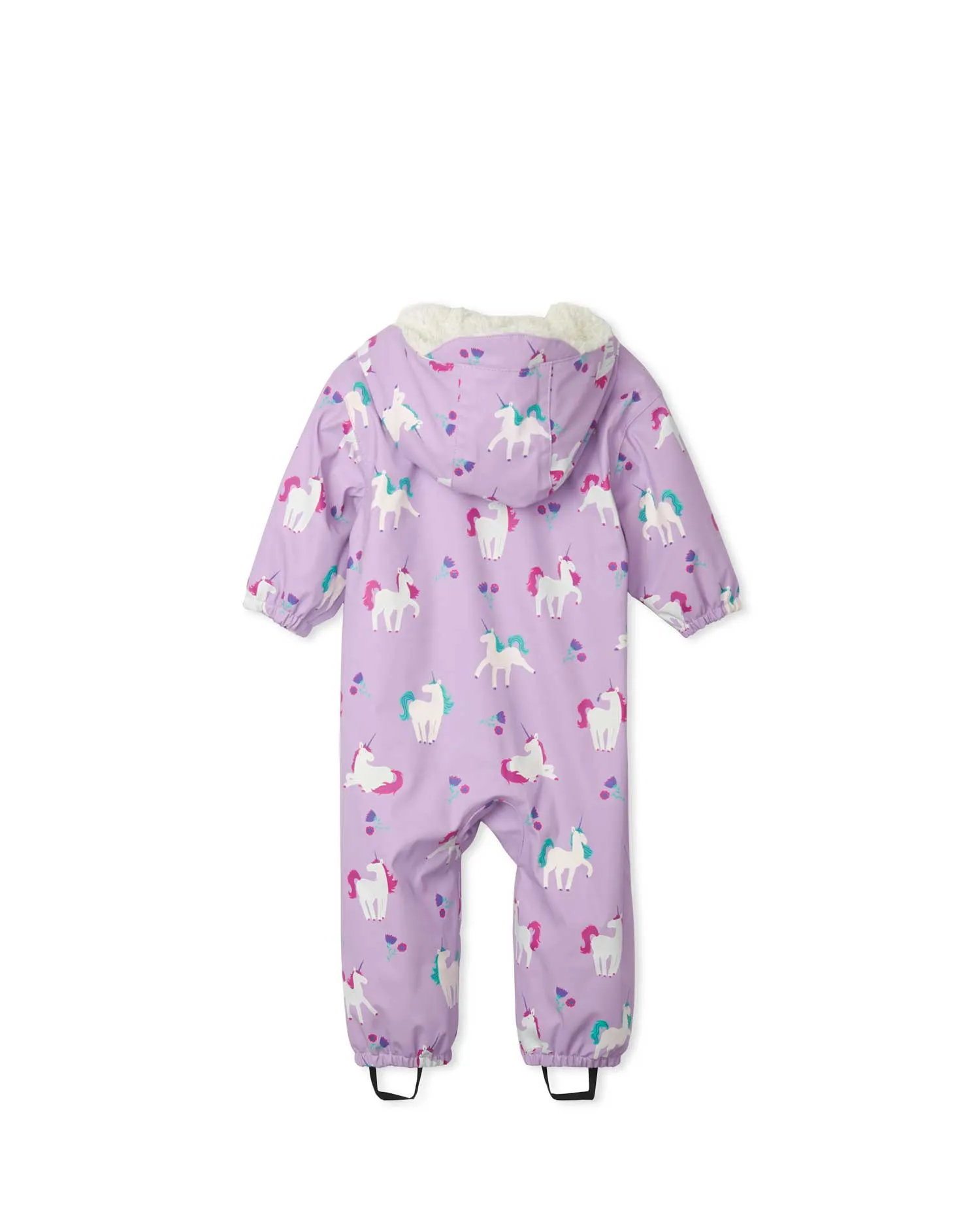 Playful Unicorns Sherpa Lined Colour Changing Baby Bundler