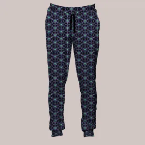 Psychedelic Joggers (UV/RGB, Eco-Friendly, Unisex, Fleece-Lined) | TETRA EQ