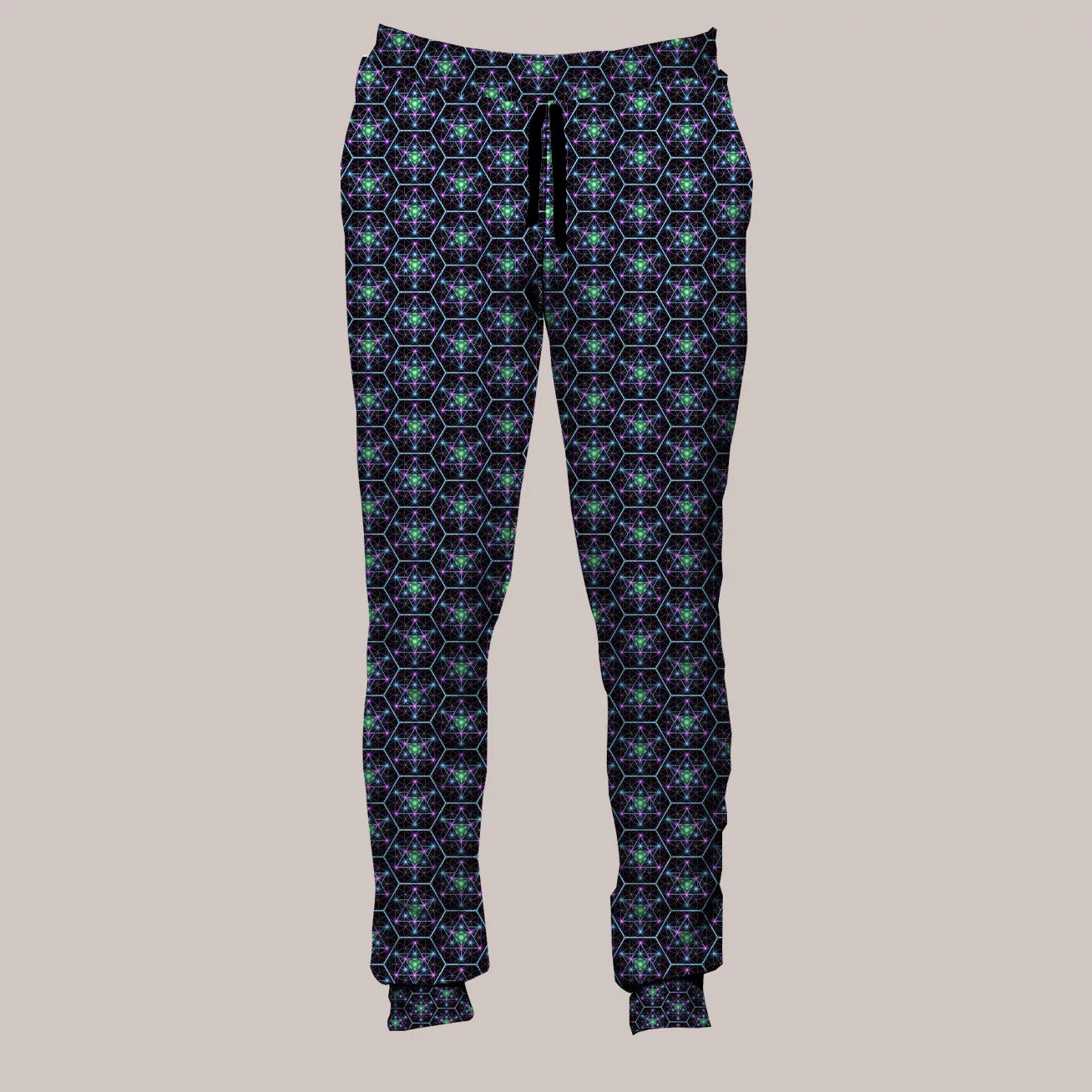 Psychedelic Joggers (UV/RGB, Eco-Friendly, Unisex, Fleece-Lined) | TETRA EQ
