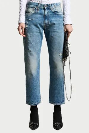 R13 Boyfriend Jean in Bain Blue
