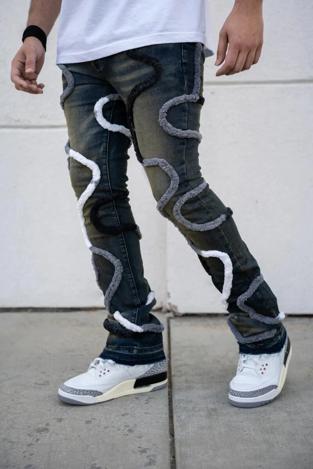 Reelistik - Corda Stacked Jeans-(Black-White-Blue)