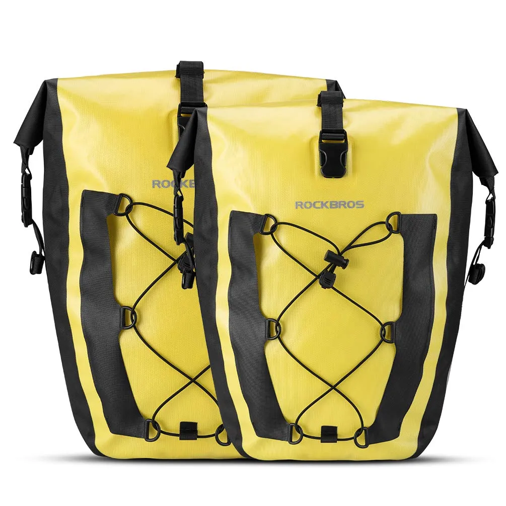 ROCKBROS Waterproof 27L Large Capacity Bike Rear Rack Bicycle Pannier Bag Waterproof