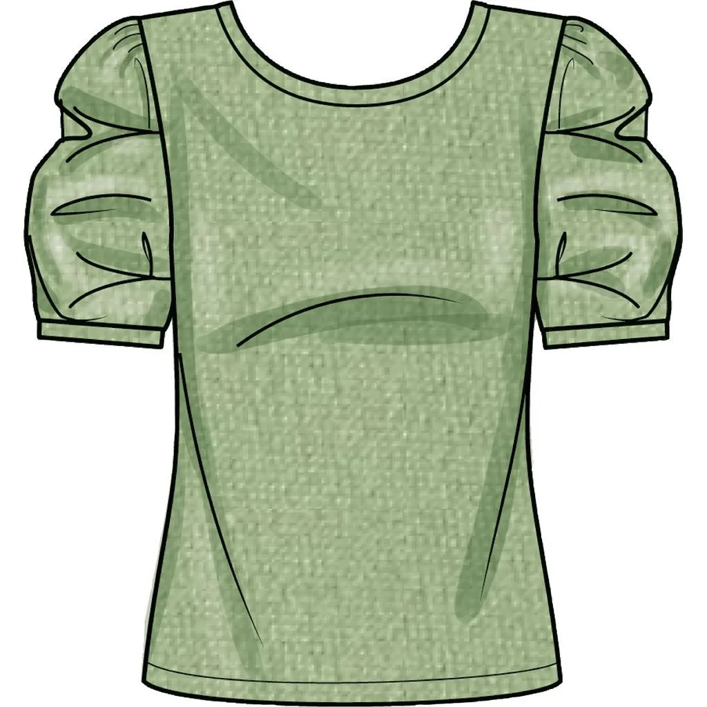 Simplicity Sewing Pattern S9273 Misses' Knit Tops With Scoop Neck & Sleeve Variations