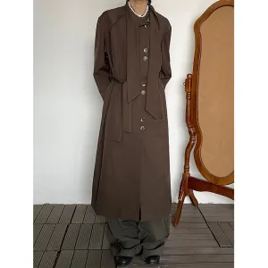 Stand-up Collar Mid-length Coat