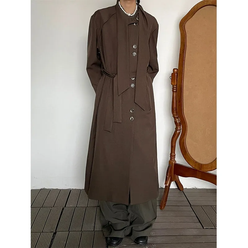 Stand-up Collar Mid-length Coat