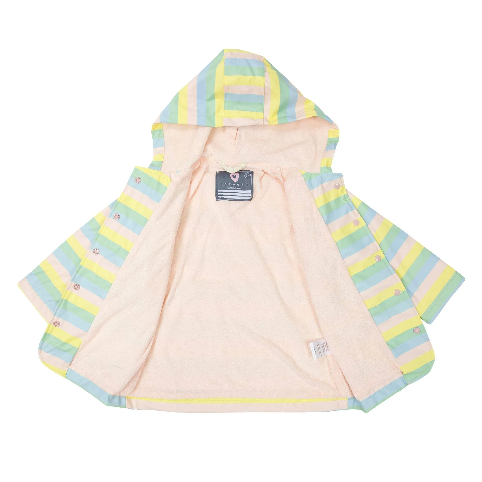 Striped Raincoat Pastel Pink