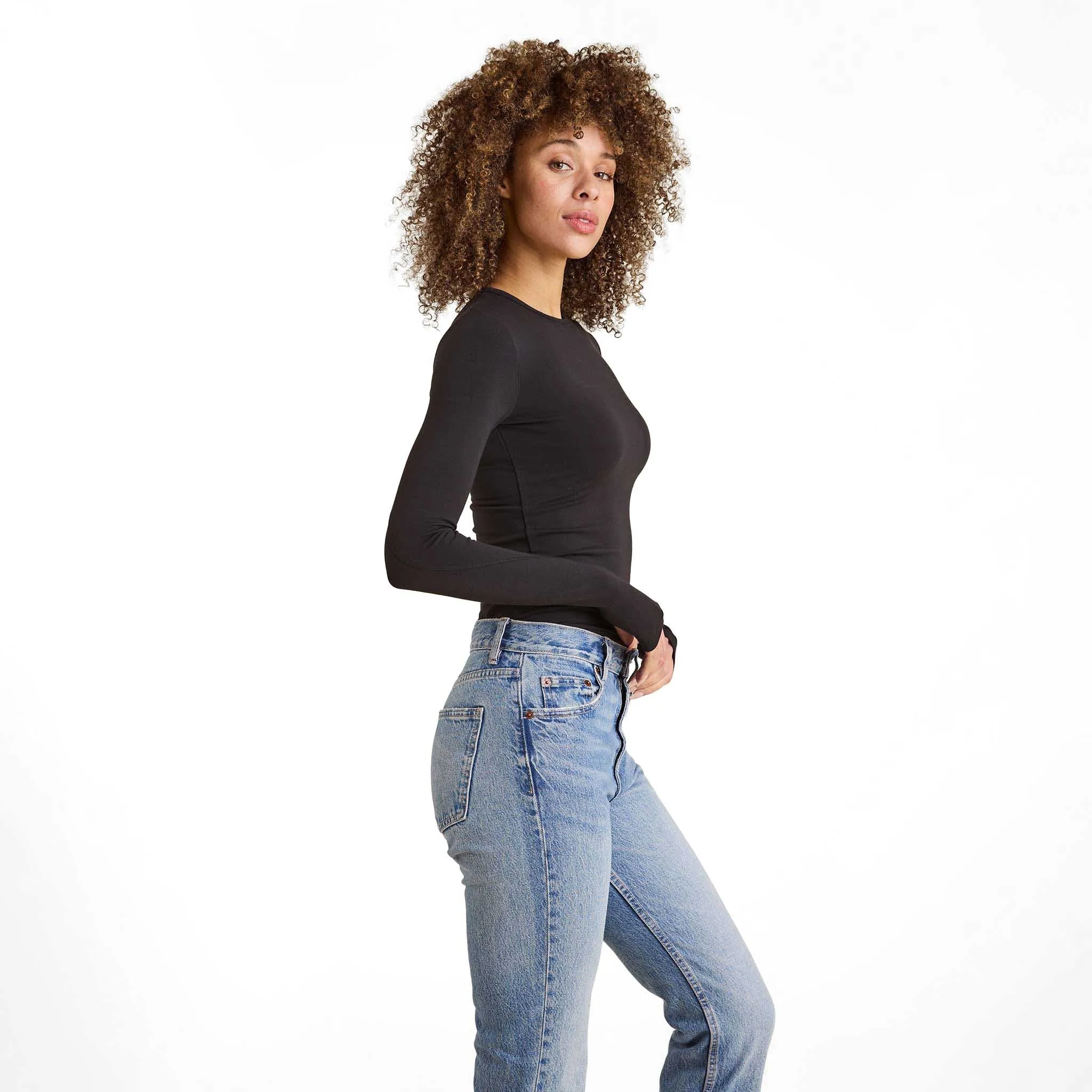 SwiftStretch Long Sleeve Shirt | Black