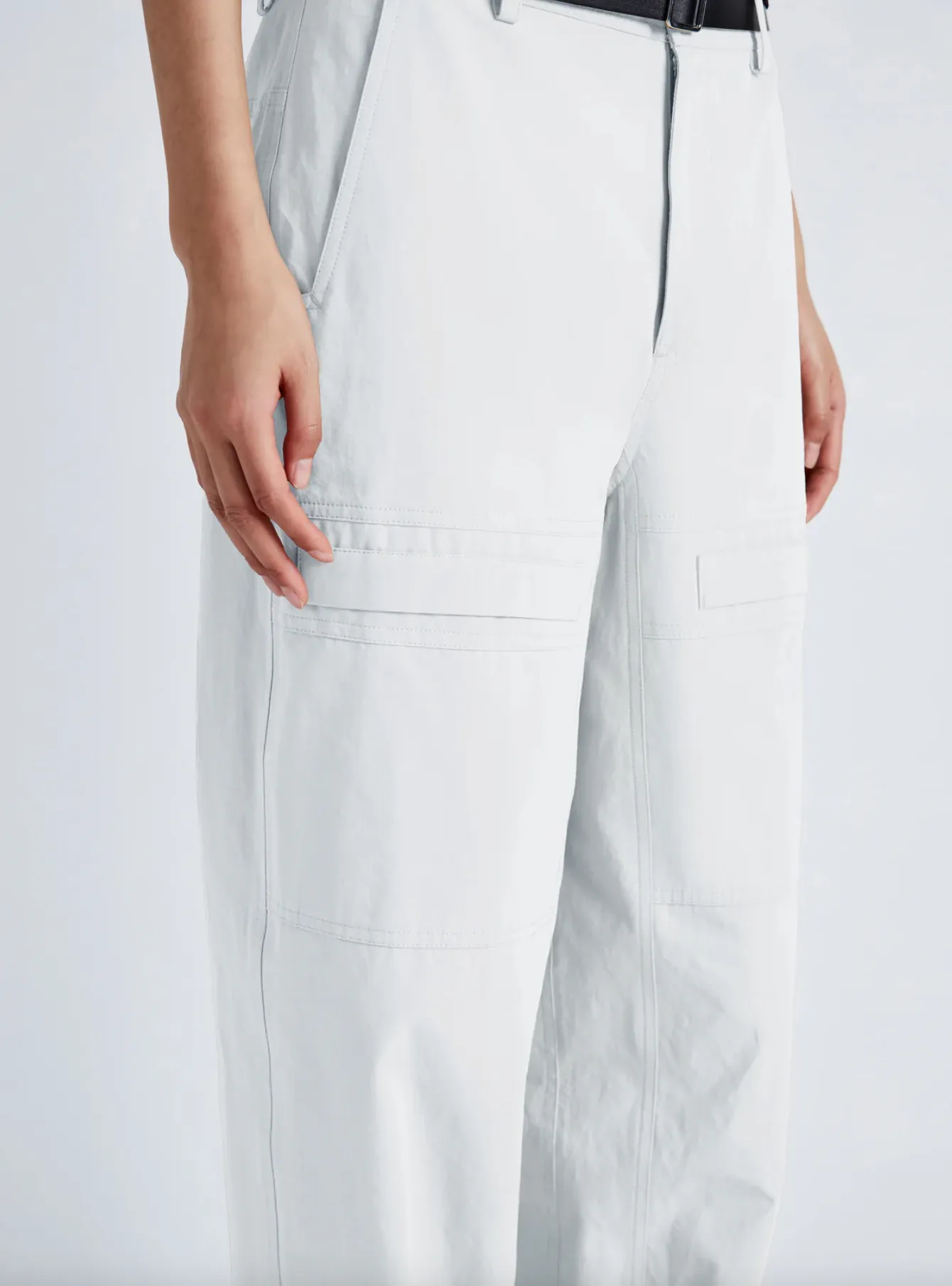 Sydnor Pants in Rumpled Cotton - White