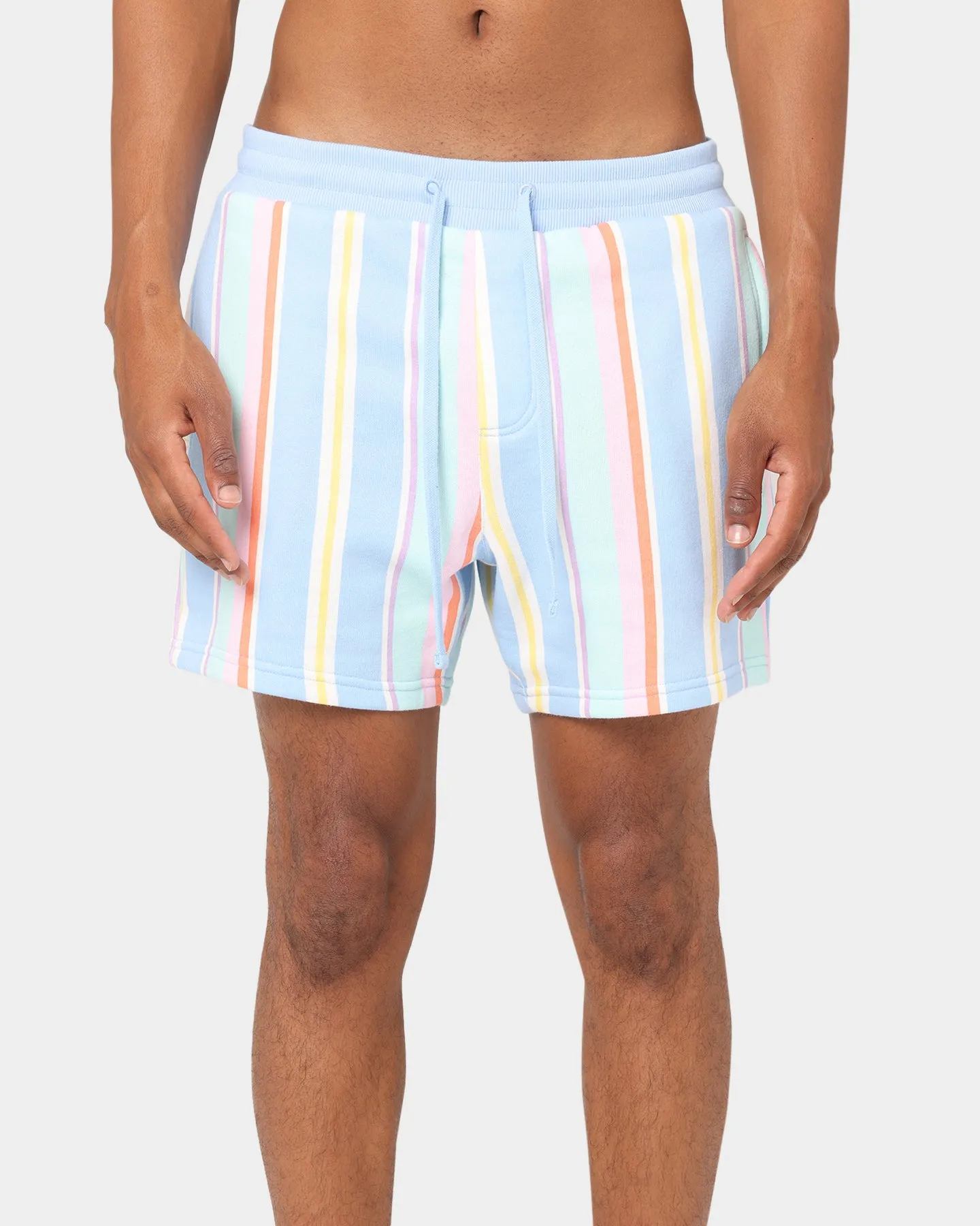 Tommy Jeans Stripe Sweat Shorts Light Powdery Blue