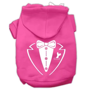 Tuxedo Screen Print Pet Hoodies Bright Pink Size XXXL (20)