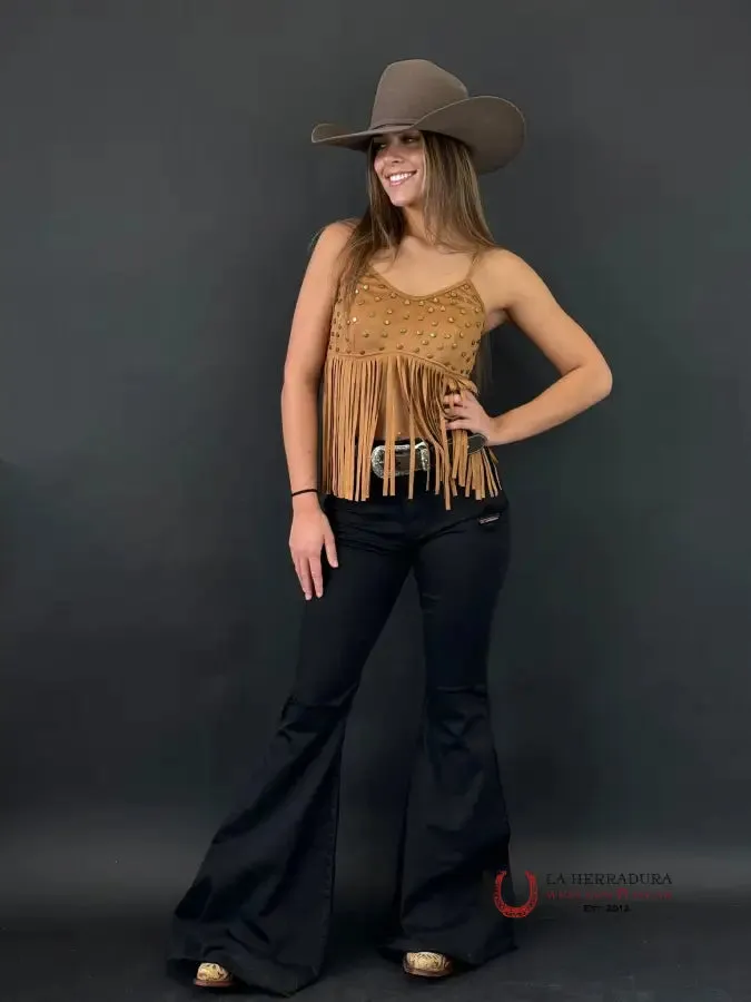 VIBRANT BLACK FLARE DISTRESSED