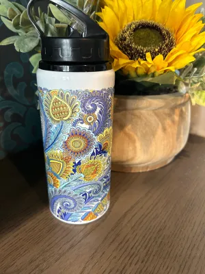 Water Bottle Blue and Yellow