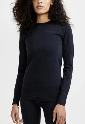 WOMEN'S CORE DRY ACTIVE COMFORT LONG SLEEVE - BLACK
