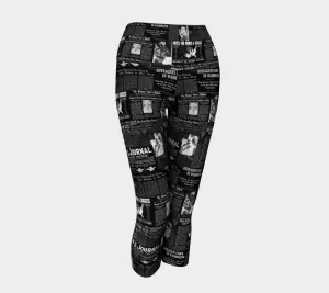 Women's Suffrage Headlines Yoga Capris