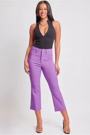 YMI HYPERSTRETCH CROPPED BOOTCUT - HYDRANGEA